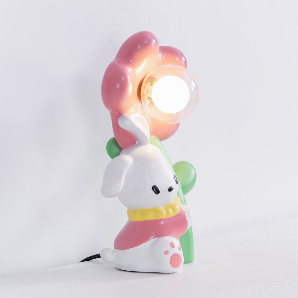 LumiBunny éjjeli asztali lámpa nyuszis és virágos motívummal