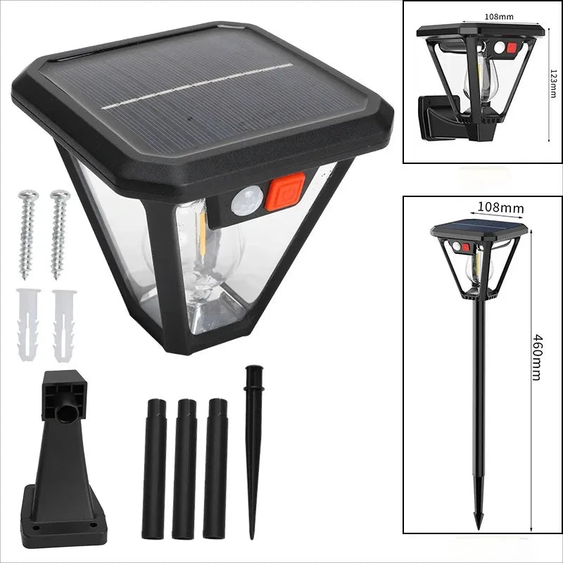 LumenPulse solcelle LED utendørslys med bevegelsessensor for camping