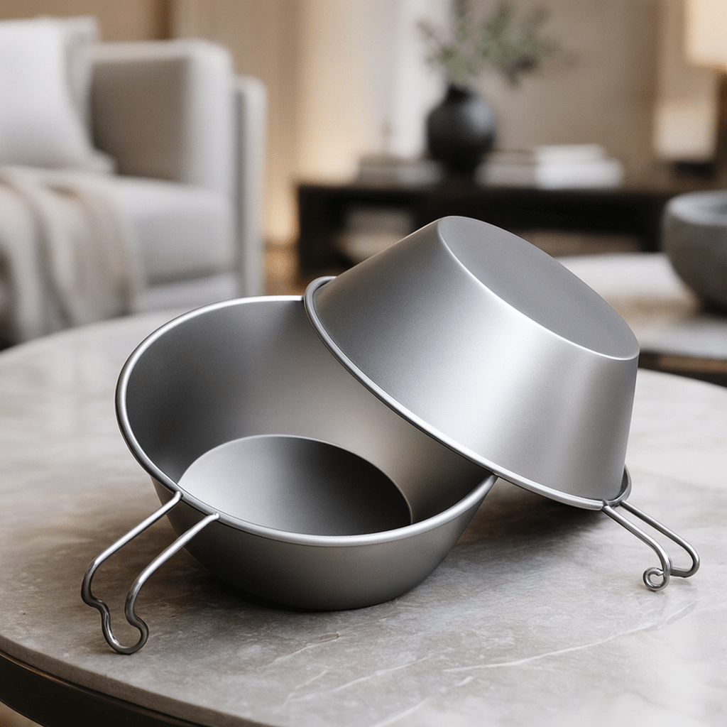 SummitBowl titanium camping skål 260 ml ultralet med fast håndtag til vandrere