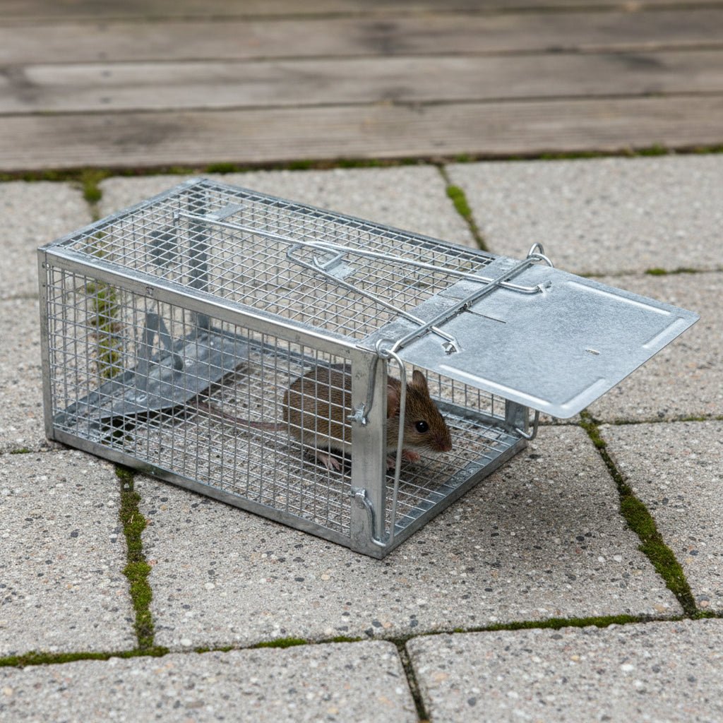 SafeNest human felle for gnagere med automatisk dørlås for huseiere