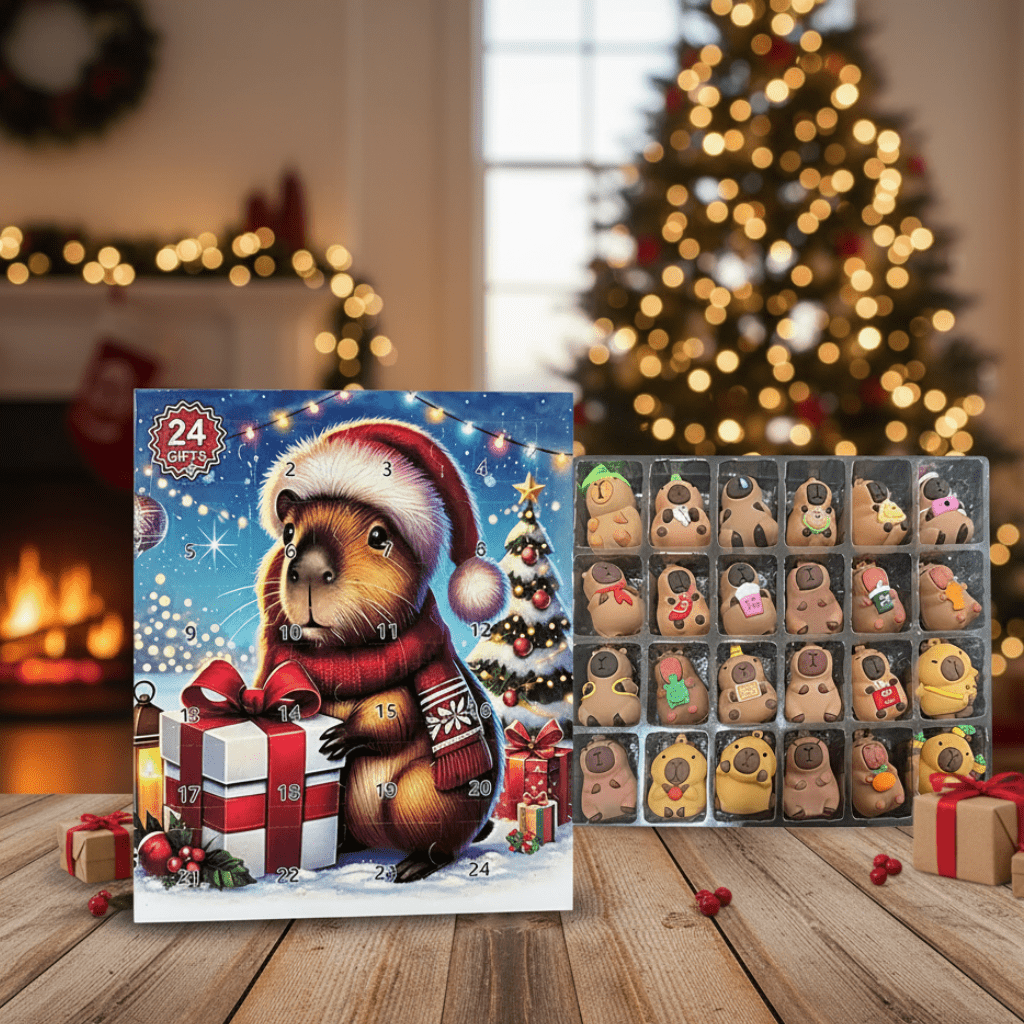 Calendrier de l'Avent CapyJoy 2025 pour enfants 24 surprises capybaras Joie quotidienne