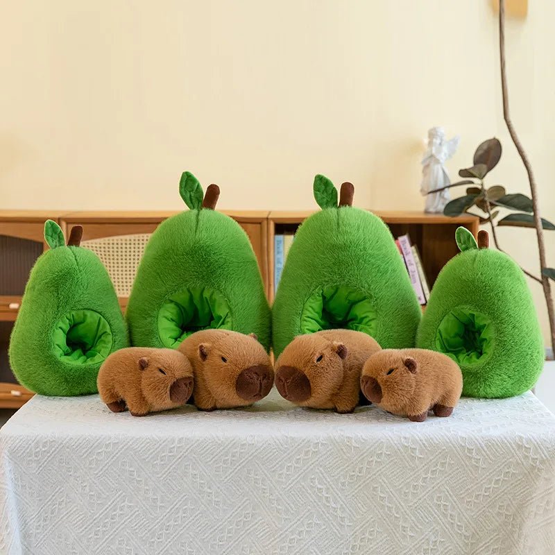 カドルカピ カピバラぬいぐるみ 2-in-1 ベビーアボカド 子供用 超やわらかい