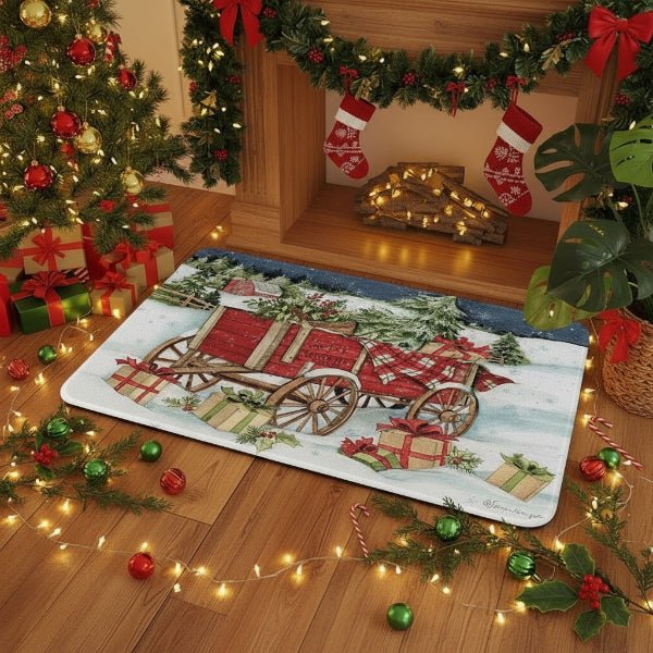JollyMat Non Slip Christmas Doormat For Clean Festive Entrances Homeowners