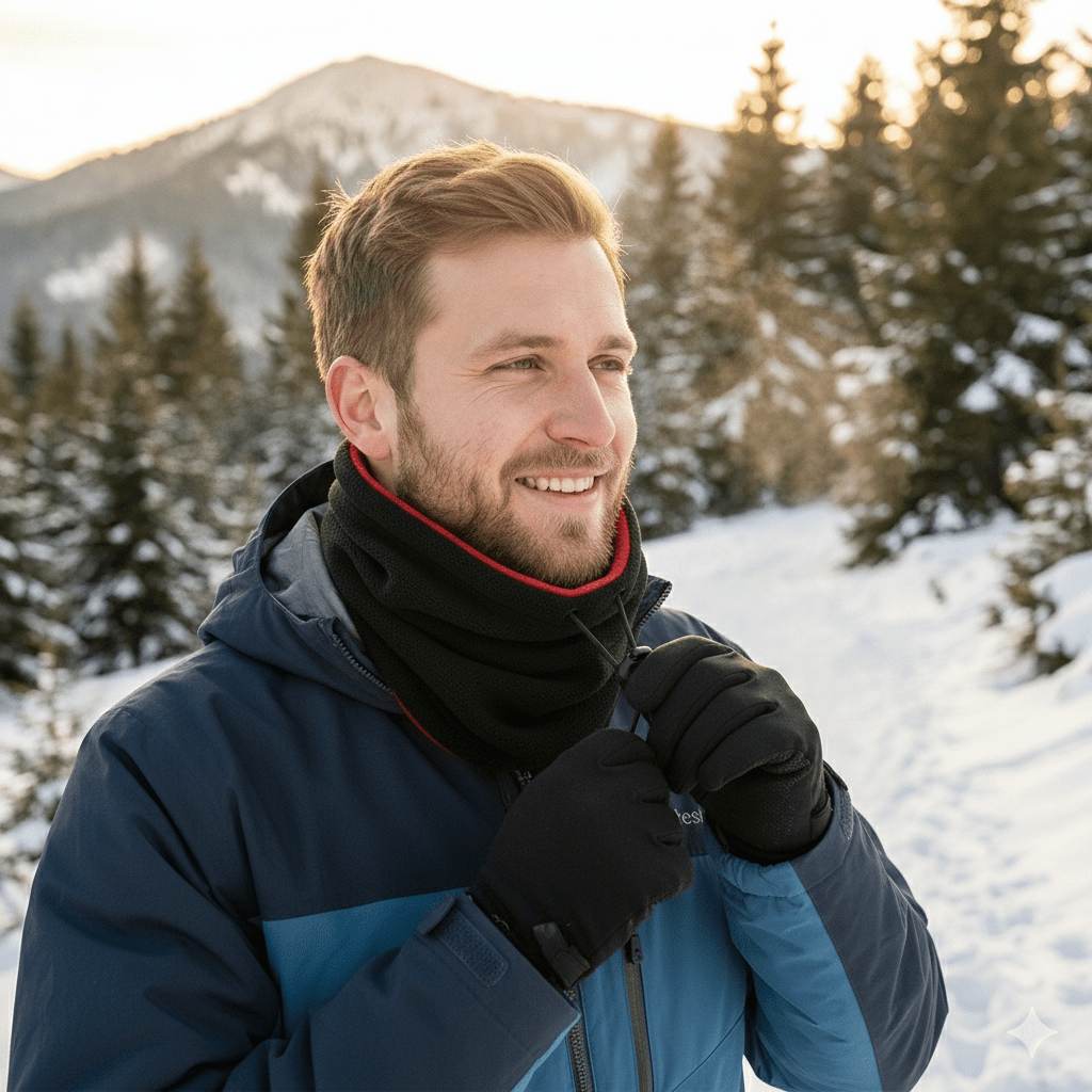 Polar Fleece Neck Warmer Windproof Scarf For Cold Weather Enthusiasts