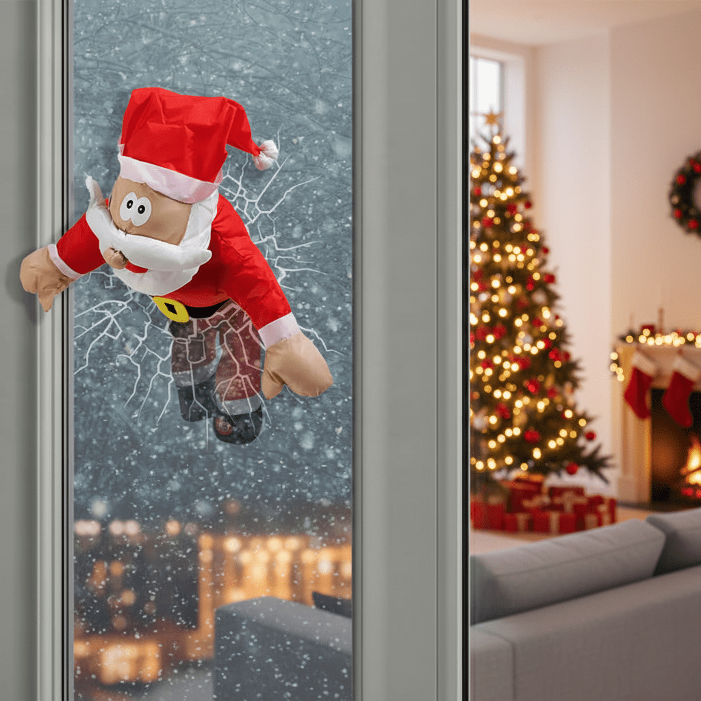 HearthGlow Christmas Window Scene With Sound Activated Motion Lights For Decor