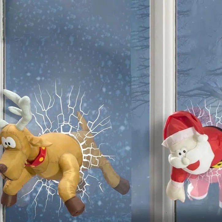 HearthGlow Christmas Window Scene With Sound Activated Motion Lights For Decor