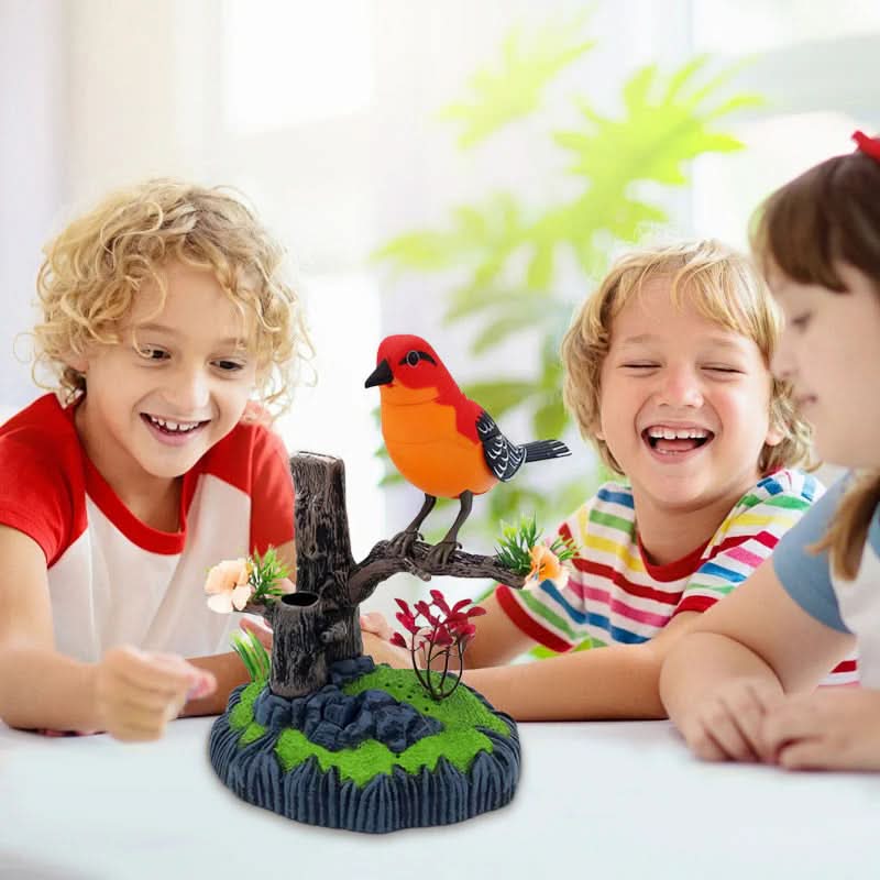 WhistleWings Giocattolo Interattivo per Uccelli Attivato Vocalmente con Cinguettii Realistici per Bambini
