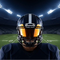 Polaris Miniature Football Helmet Visor With Mirror Finish For Collectors