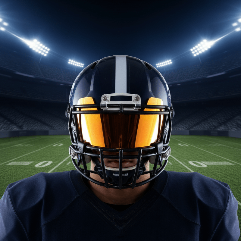 Polaris Miniature Football Helmet Visor With Mirror Finish For Collectors