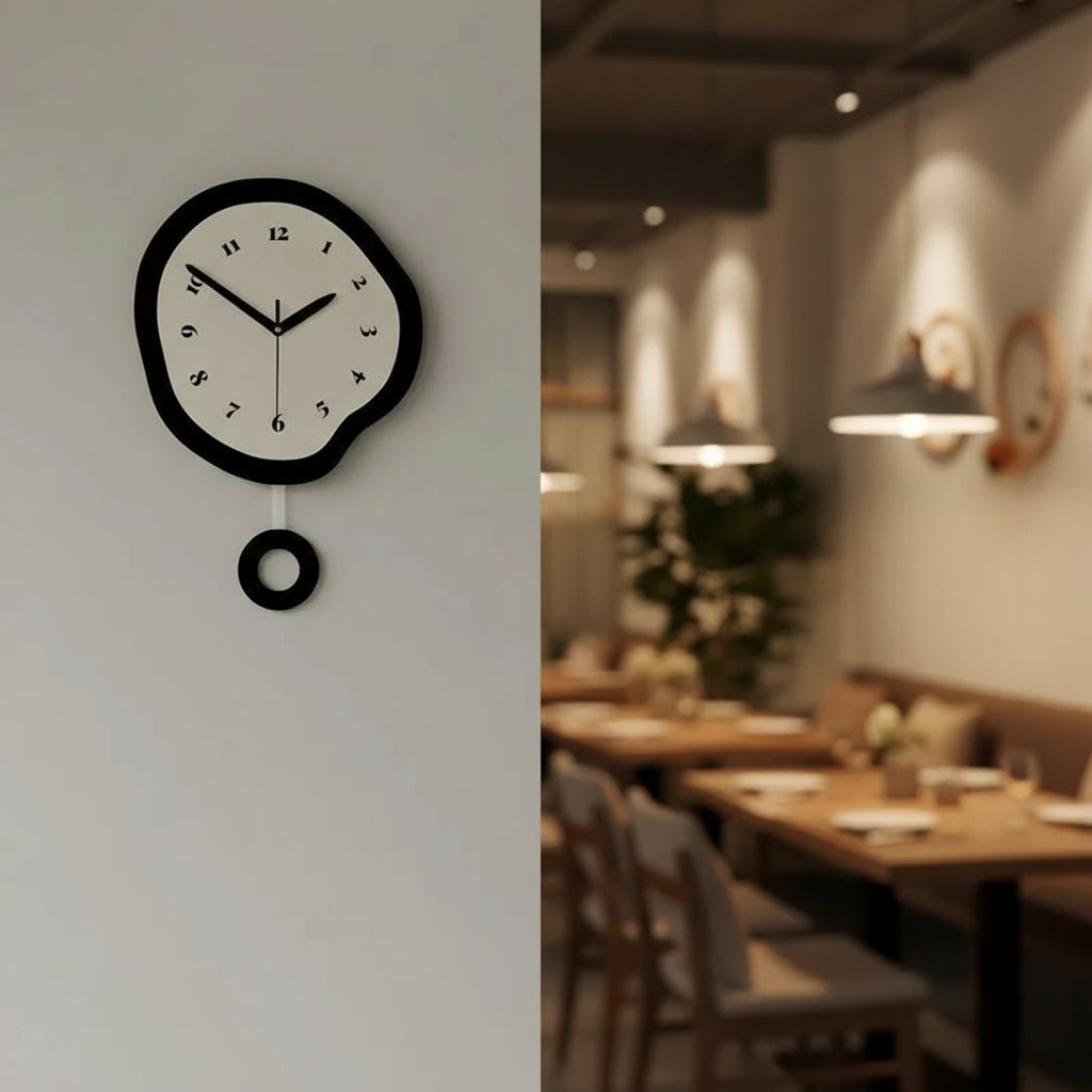 NovaEra Moderne Abstrakt Veggklokke med Elegant Akrylfinish
