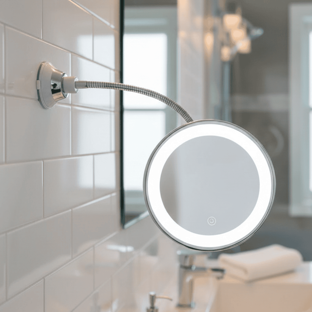 NovaGlow LED Mirror With UltraBright Light And 10x Zoom For Makeup Artists