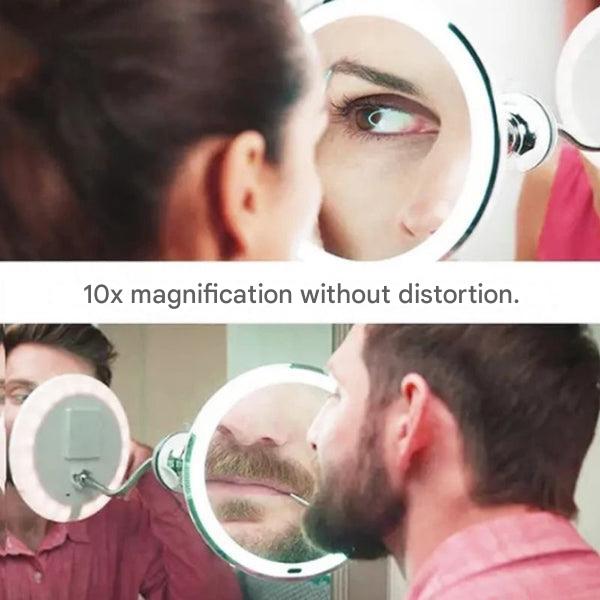 NovaGlow LED Mirror With UltraBright Light And 10x Zoom For Makeup Artists