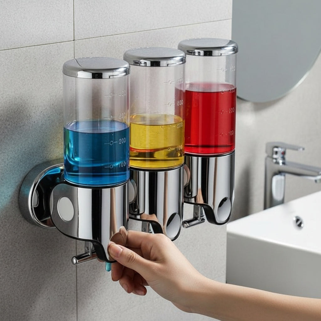Dispenser de Sabonete de Parede LUXSOAP com Design Elegante e Moderno para Casas de Banho