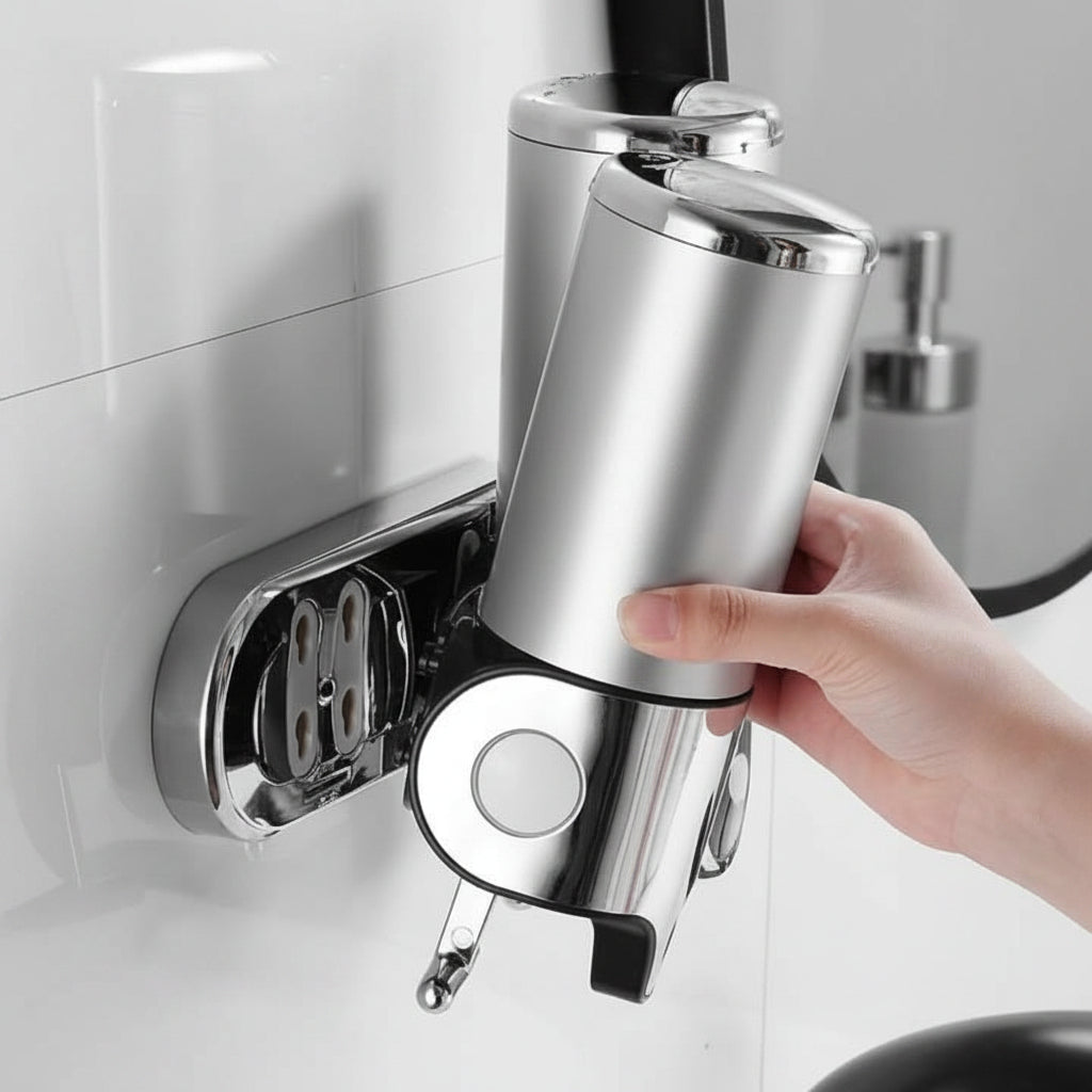 Dispenser de Sabonete de Parede LUXSOAP com Design Elegante e Moderno para Casas de Banho