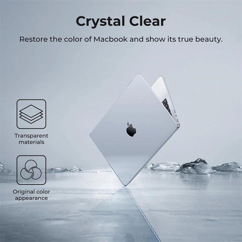 LumaCase Gjennomsiktig MacBook-deksel for Air og Pro med fullstendig beskyttelse