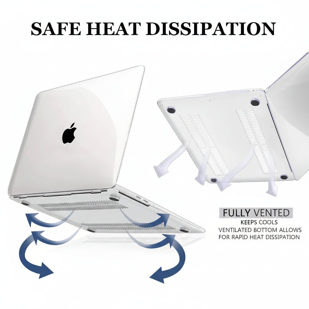 LumaCase Gjennomsiktig MacBook-deksel for Air og Pro med fullstendig beskyttelse