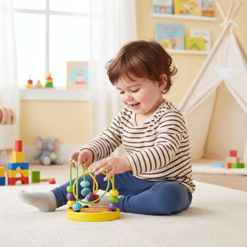 Montaña Rusa Compacta de Cuentas de Madera Tiny Trails para Juego Inspirado en Montessori