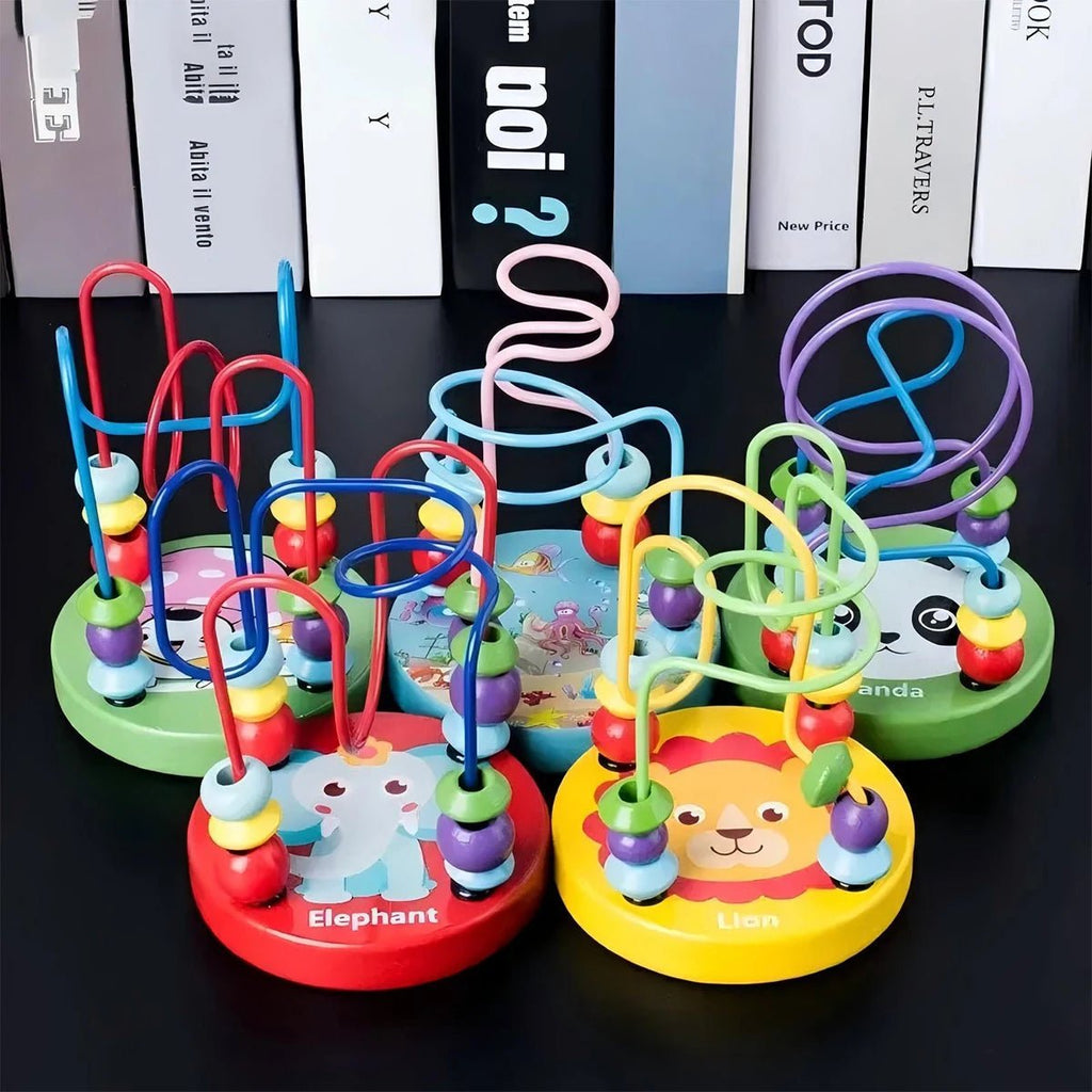 Montaña Rusa Compacta de Cuentas de Madera Tiny Trails para Juego Inspirado en Montessori