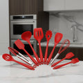 סט כלי מטבח מסיליקון BrightGrip, 10 חלקים, לכלי בישול עם ציפוי נון-סטיק