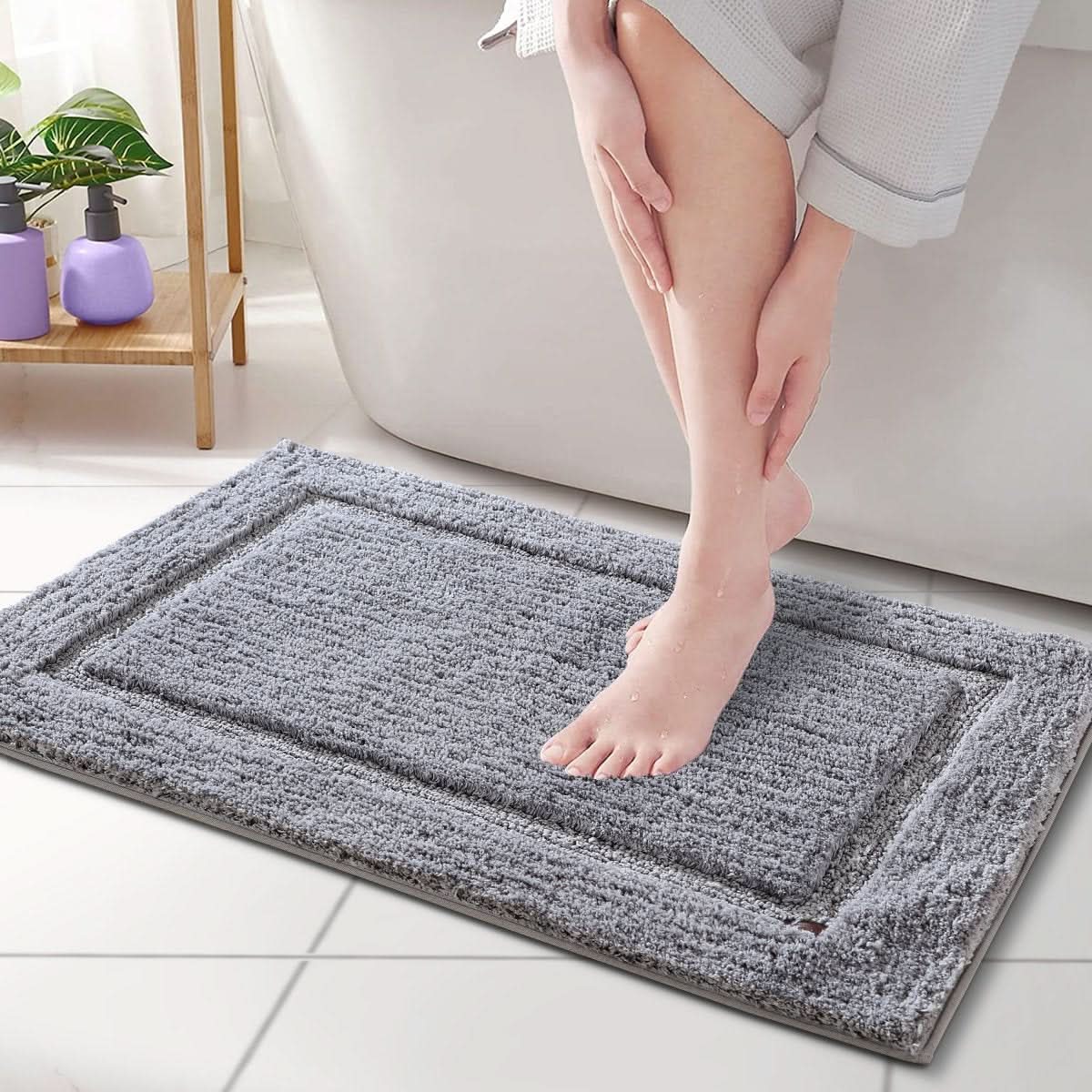 Nordia ComfortMat Soft Non Slip Quick Drying Floor Mat For Bathrooms And Living Areas