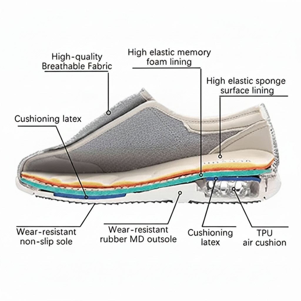 EASEWALK Extra Wide Shoes for Sensitive Feet with Gentle Comfort