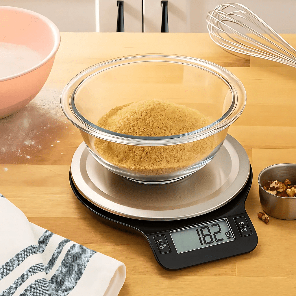 ChefNova Precise Digital Kitchen Scale With Clear LCD Panel For Home Cooks