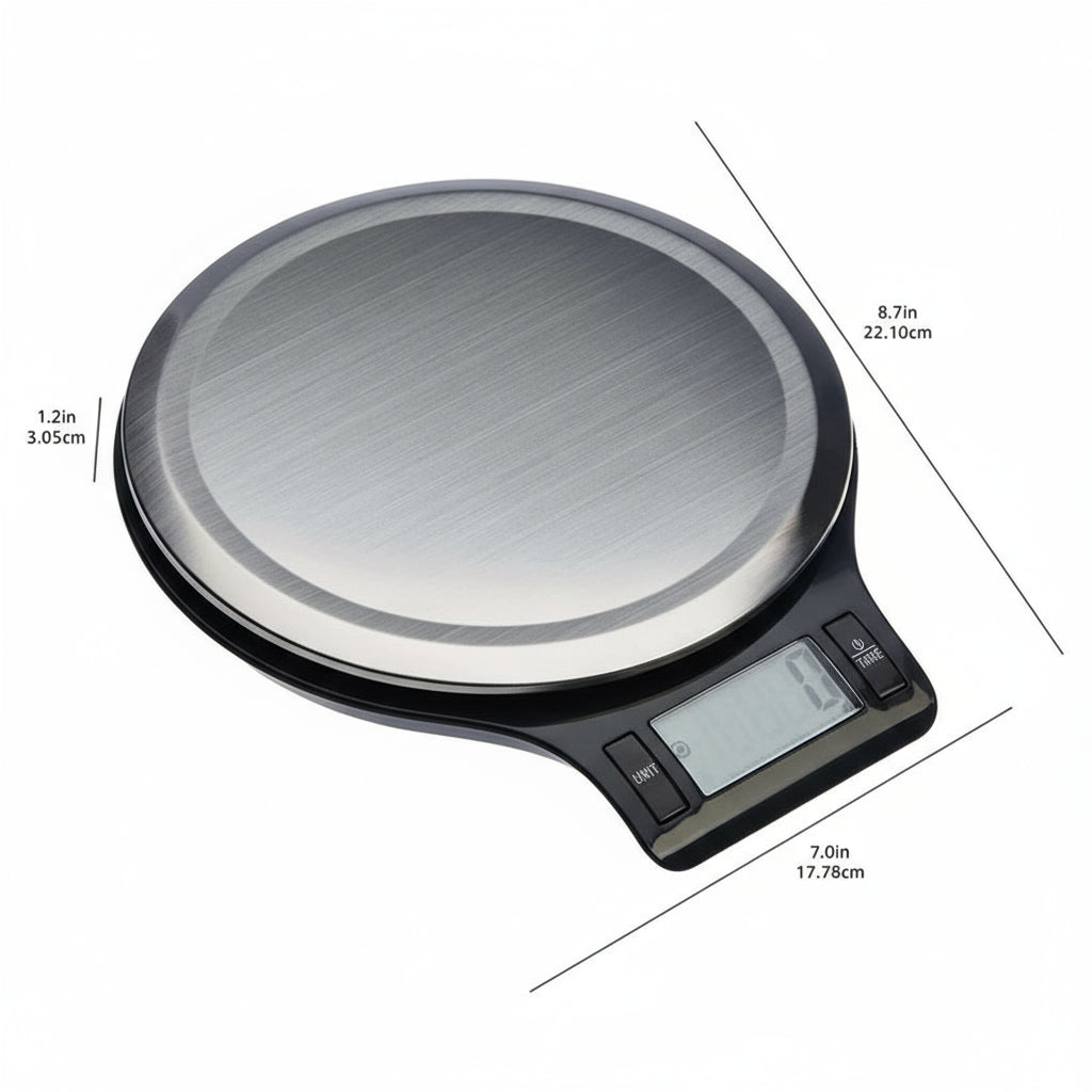 ChefNova Precise Digital Kitchen Scale With Clear LCD Panel For Home Cooks
