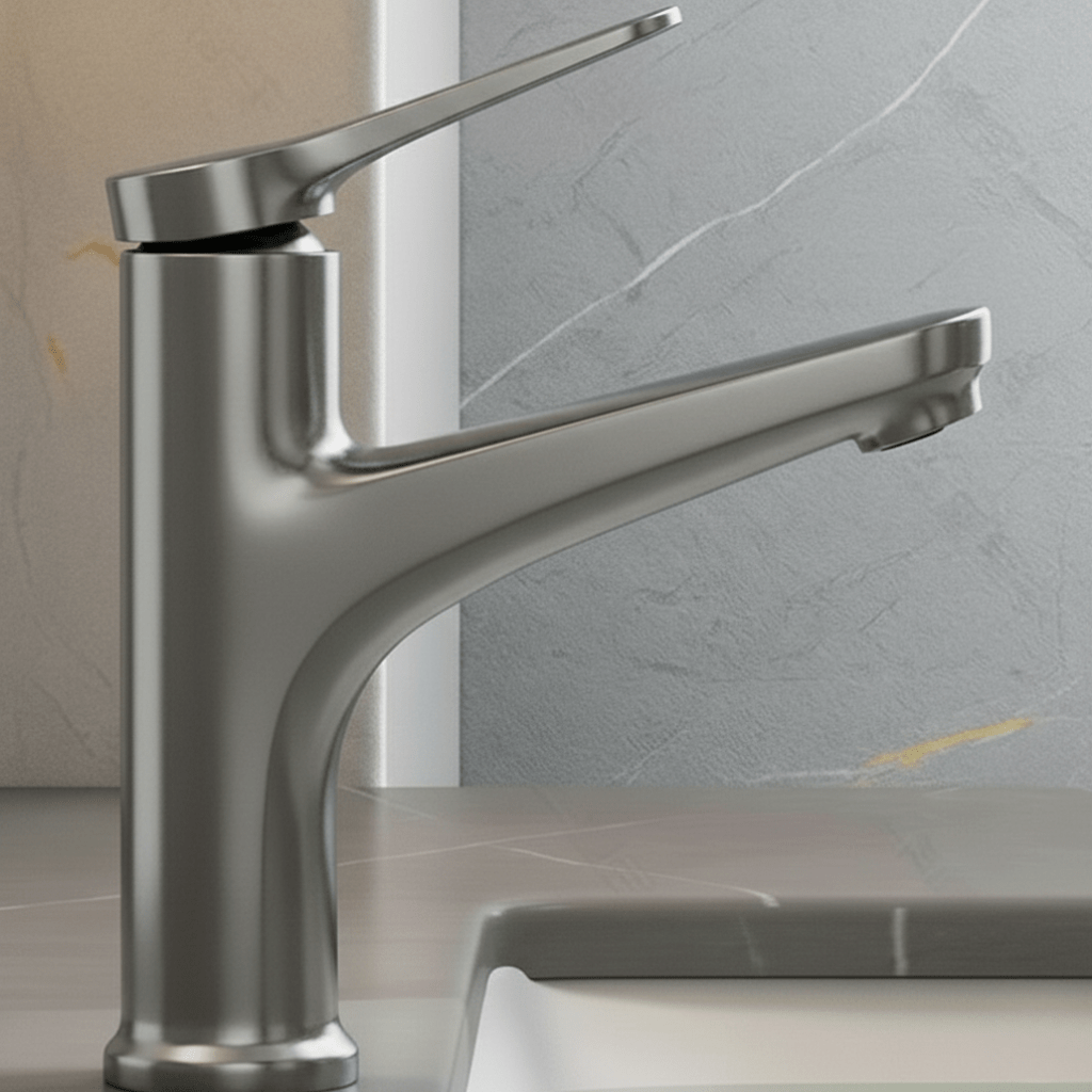 Robinet de baie retractabil FlowWave cu furtun flexibil ergonomic din cupru pentru baie modernă