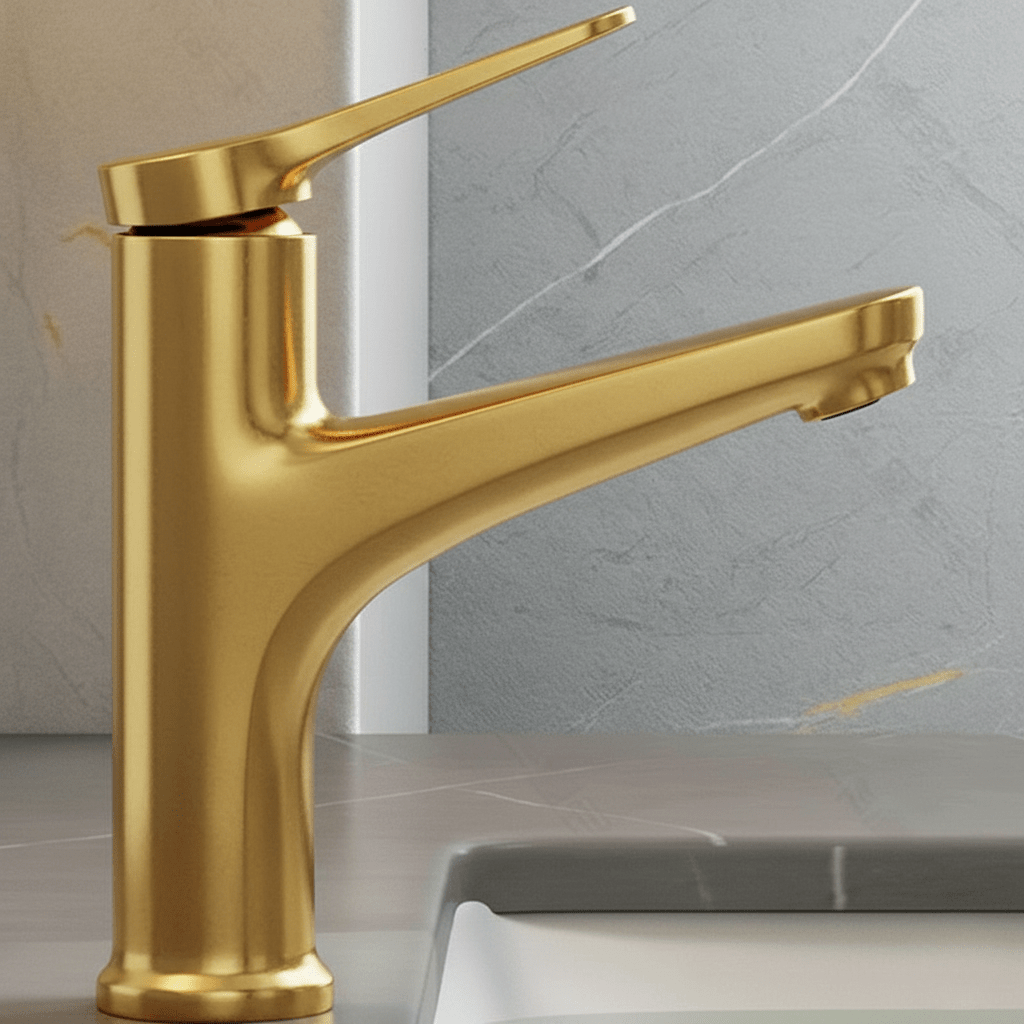 Robinet de baie retractabil FlowWave cu furtun flexibil ergonomic din cupru pentru baie modernă