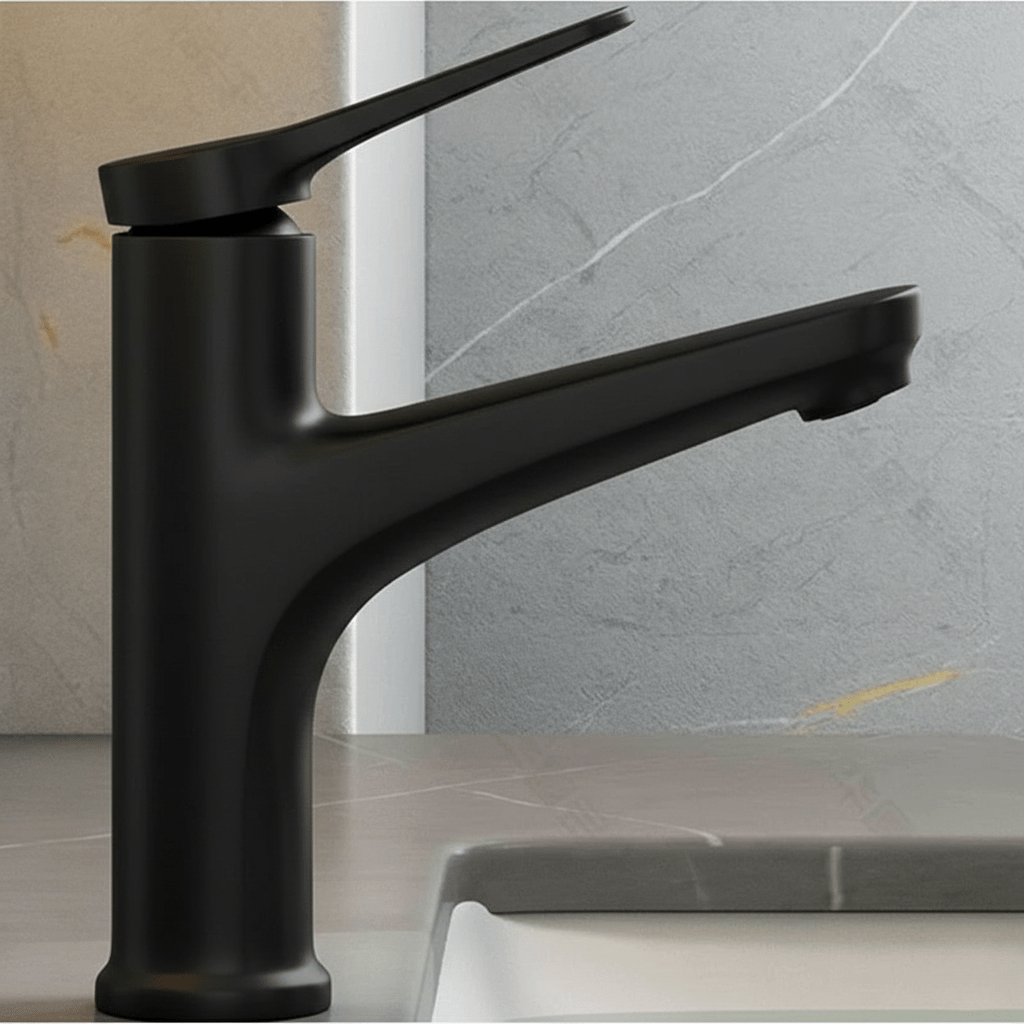 Robinet de baie retractabil FlowWave cu furtun flexibil ergonomic din cupru pentru baie modernă