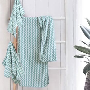 Toallas AzureWave ultra suaves, altamente absorbentes, de algodón de secado rápido para spa en casa