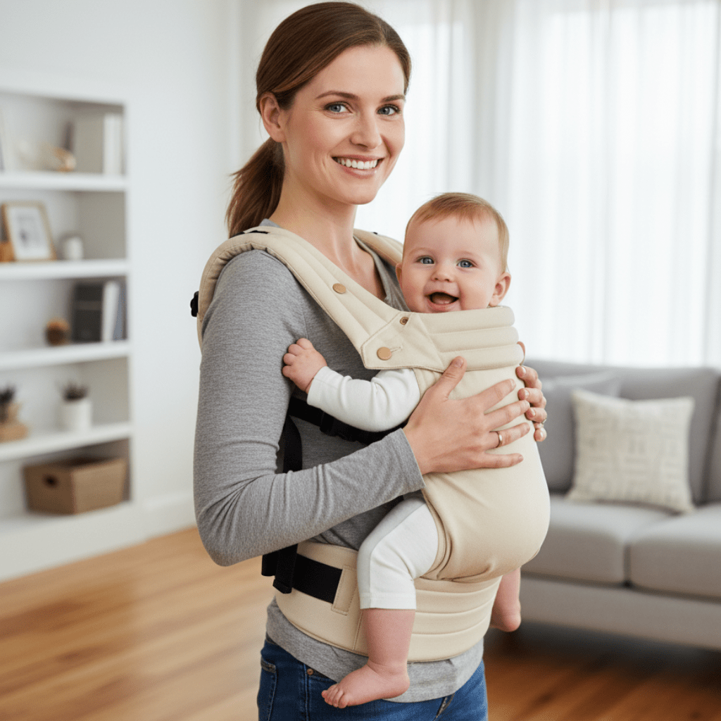 CozyNest Ergonomic Baby Carrier With Four Adjustable Positions And Soft Cotton