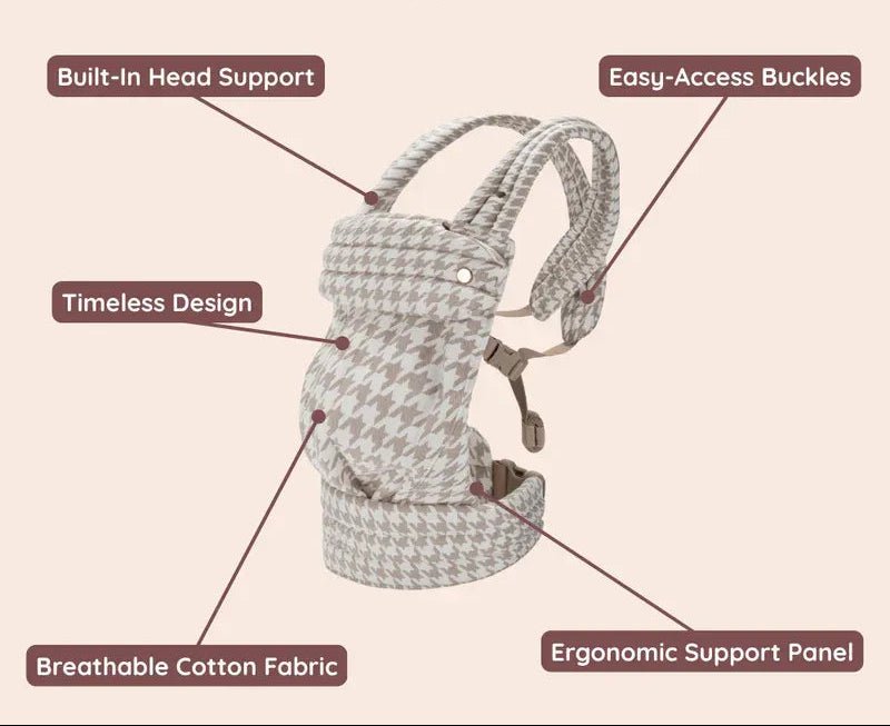 CozyNest Ergonomic Baby Carrier With Four Adjustable Positions And Soft Cotton