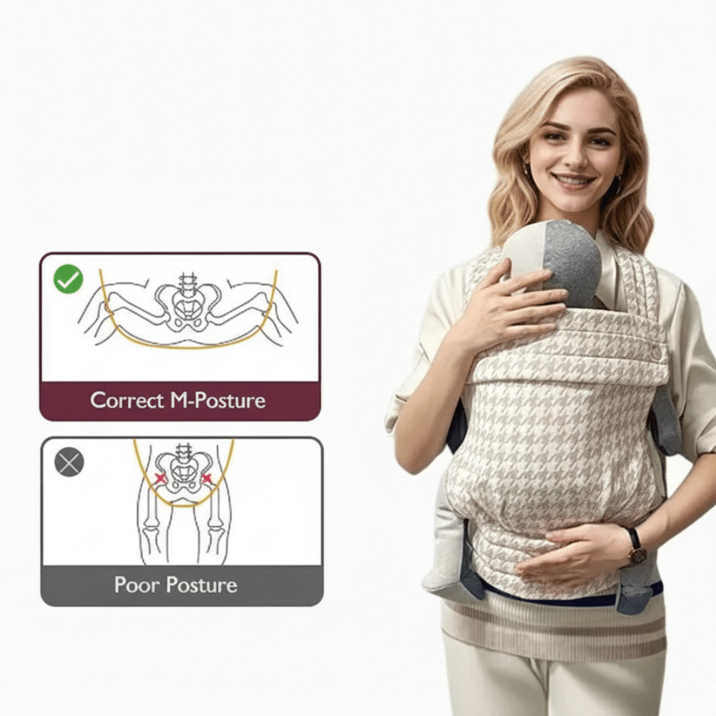CozyNest Ergonomic Baby Carrier With Four Adjustable Positions And Soft Cotton