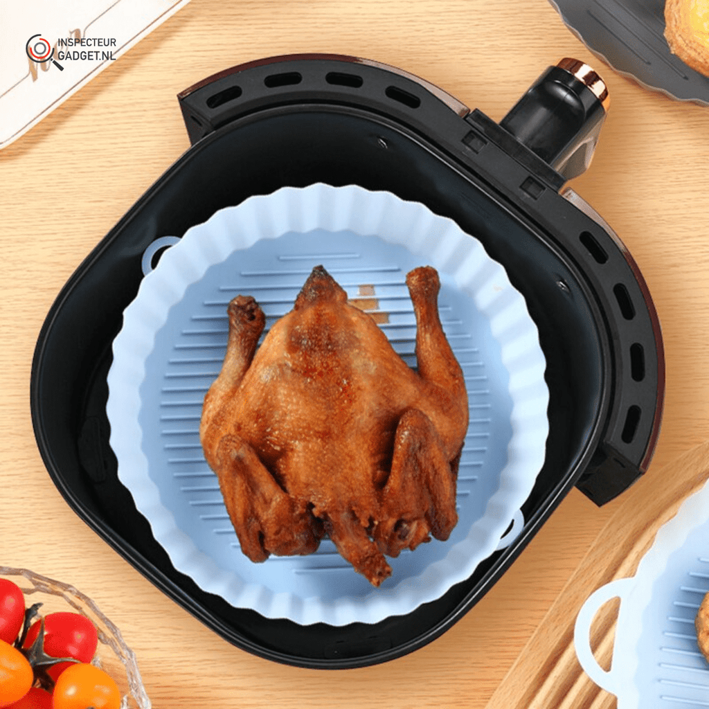 Panier réutilisable en silicone CrispEase pour friteuse à air, pour une cuisson croustillante sans graisse à la maison
