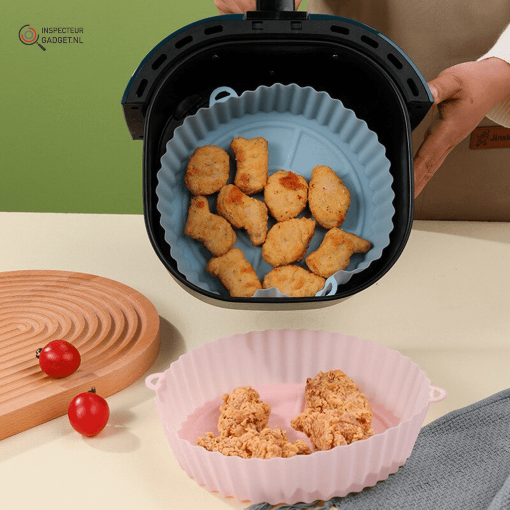 Panier réutilisable en silicone CrispEase pour friteuse à air, pour une cuisson croustillante sans graisse à la maison