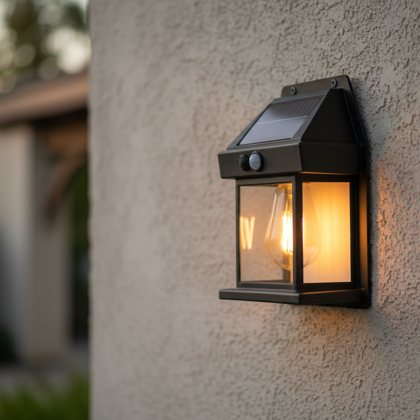 LumaBright solcelledrevet hagespot med bevegelsessensor energisparing for huseiere
