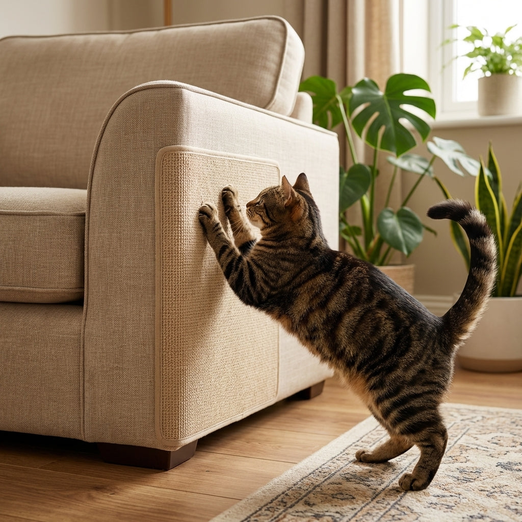 Cat Scratch Guard skreddersydd stoffmøbelbeskytter 4mm matte
