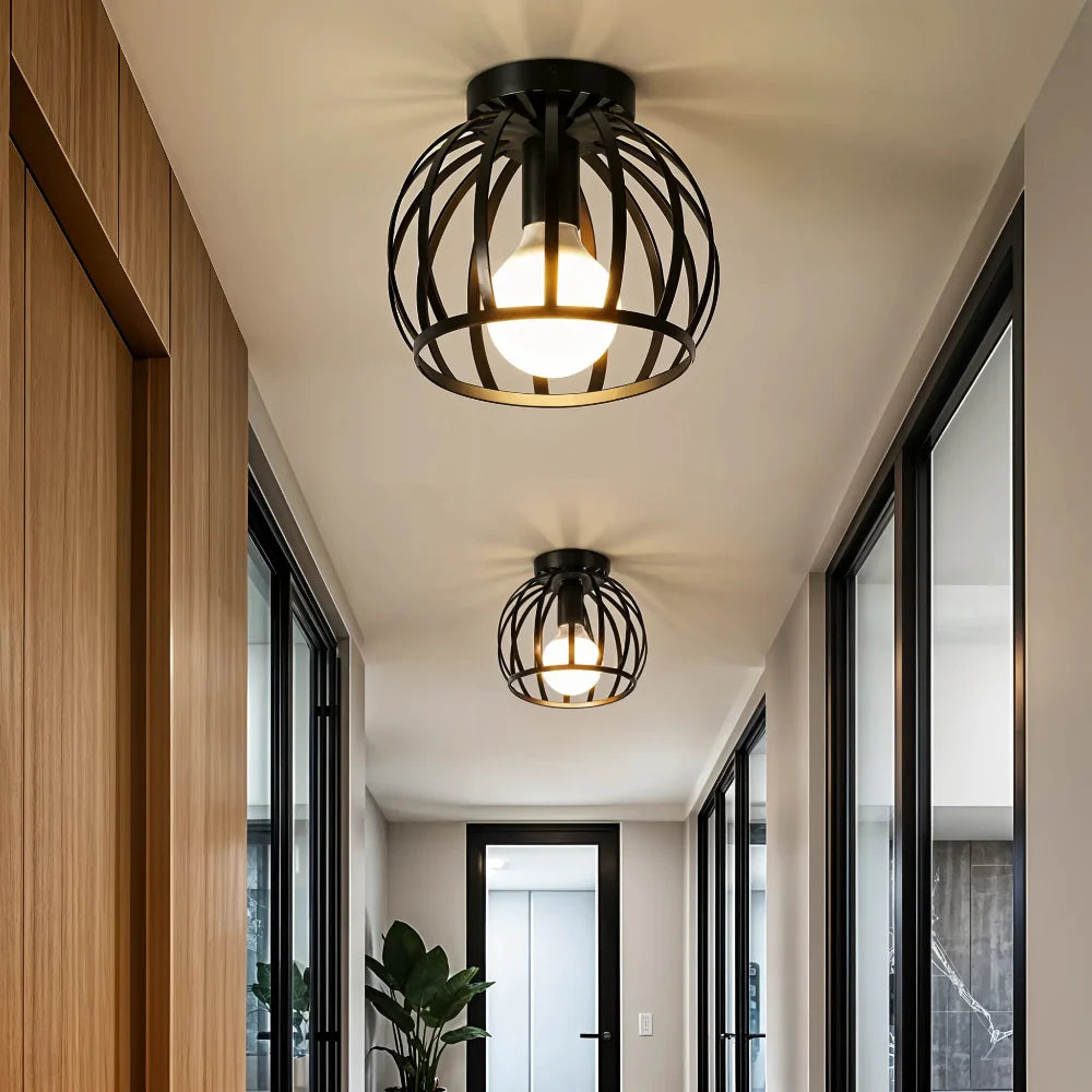 Taklampe | Vintage åpen burdesign