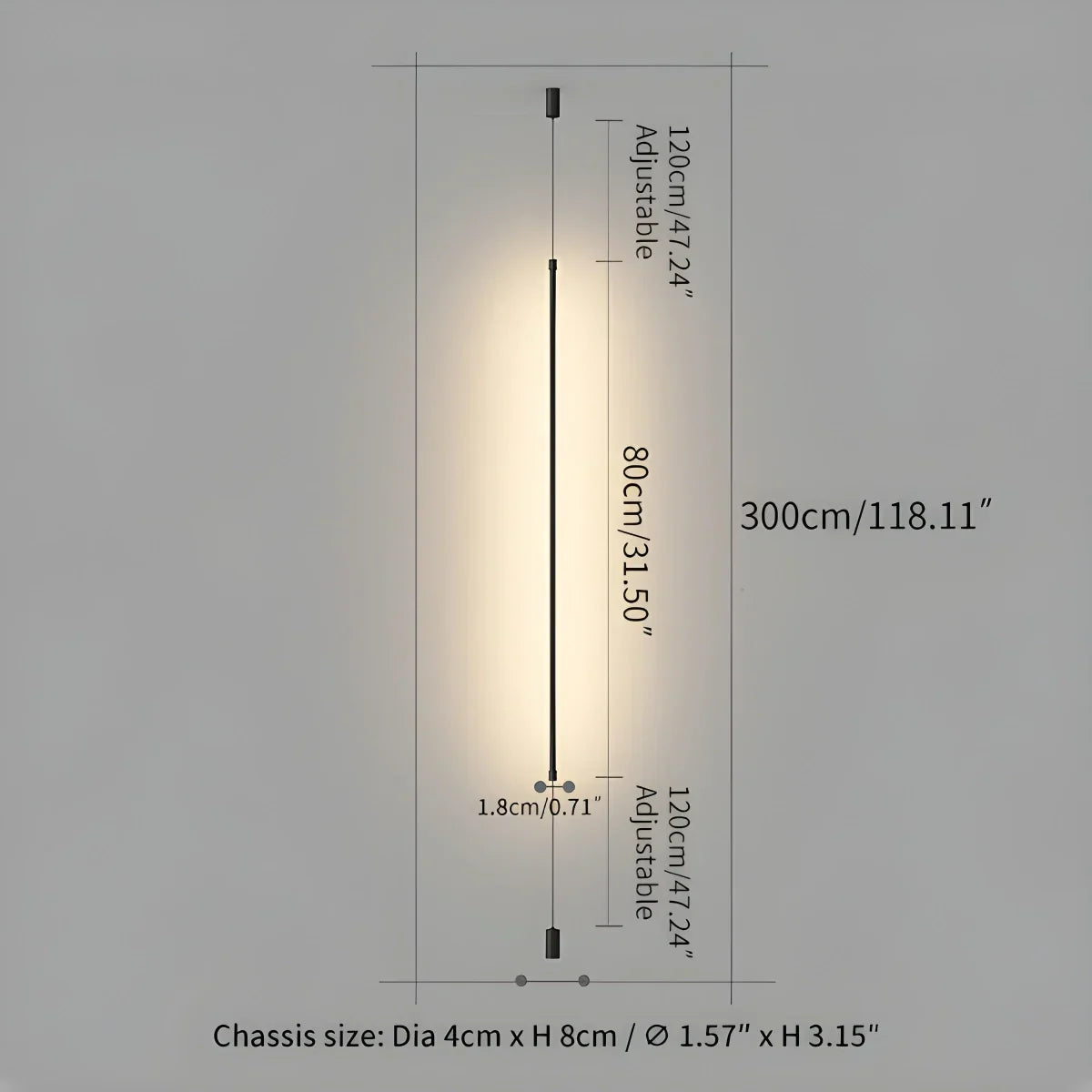 Moderne Langlinien-Deckenfluterlampe – Orntli