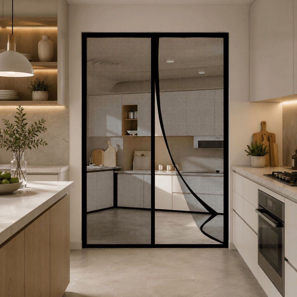 Cortina Mosquitera NETZMORA para Puerta, Escudo de Aire Fresco para la Comodidad del Hogar