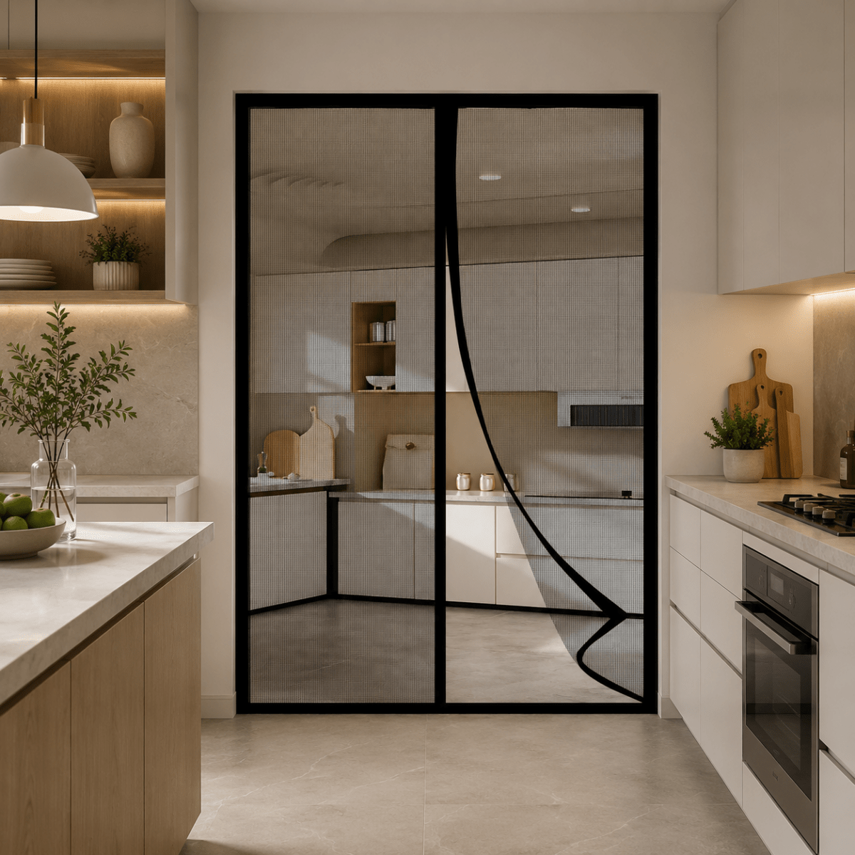 Cortina Mosquitera NETZMORA para Puerta, Escudo de Aire Fresco para la Comodidad del Hogar