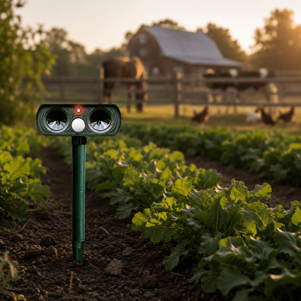 ECOPEL Solar Powered Animal Deterrent For Humane Garden Protection