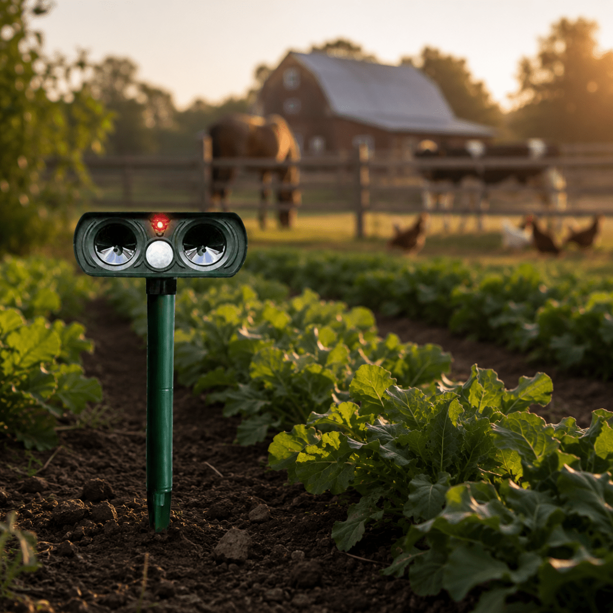 ECOPEL Solar Powered Animal Deterrent For Humane Garden Protection