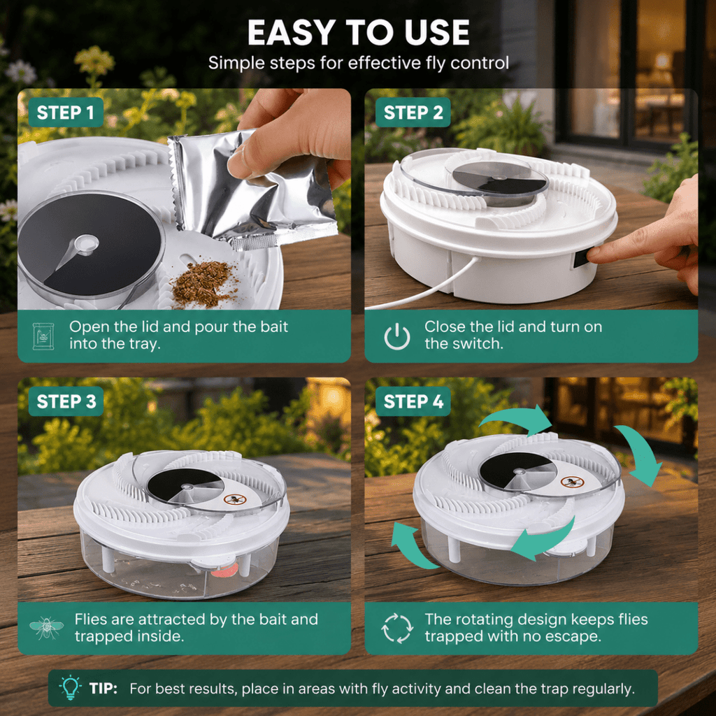 ECOTRAPX Quiet Fly Trap For Indoor And Outdoor Insect Control