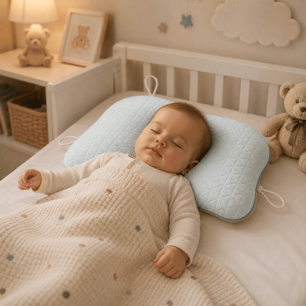 Lullabo Baby Pillow With Ergonomic Support For Gentle Positioning