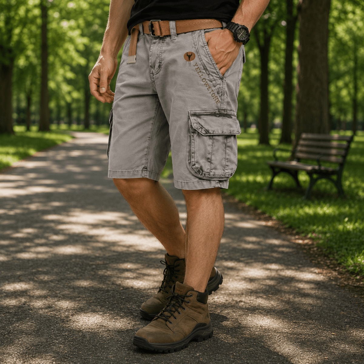URBANLOAD Men's Cargo Shorts With Generous Storage And Comfort