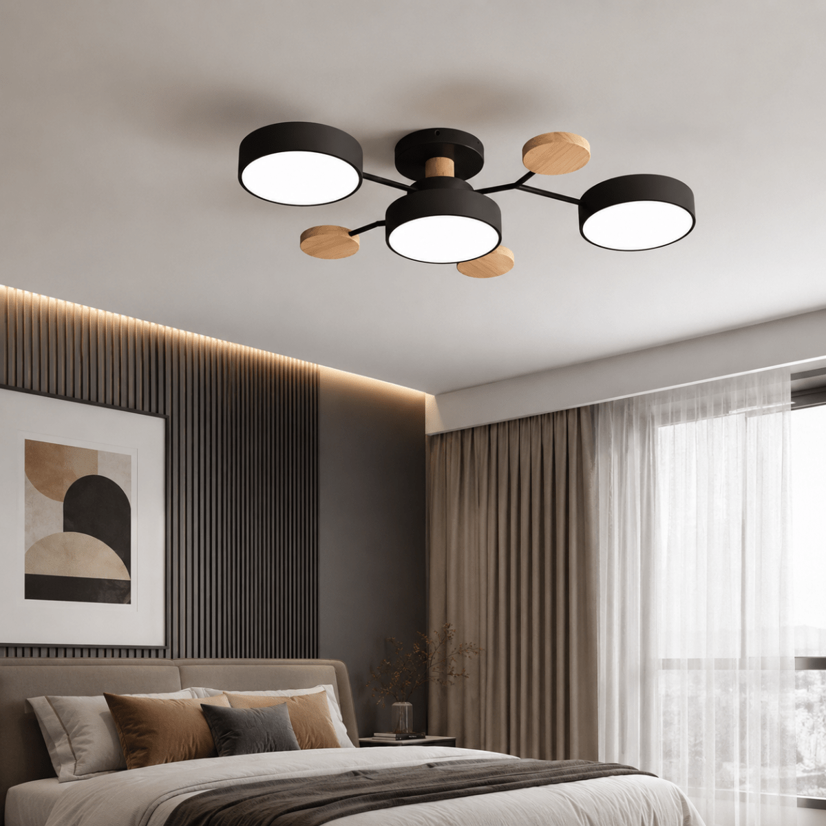 CEILUX Rund LED-loftlampe i minimalistisk moderne stil