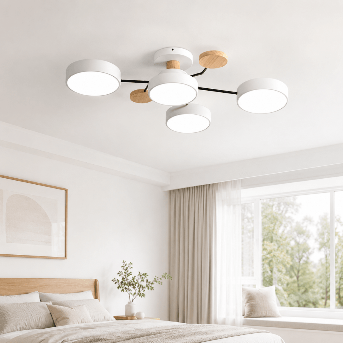 CEILUX Rund LED-loftlampe i minimalistisk moderne stil