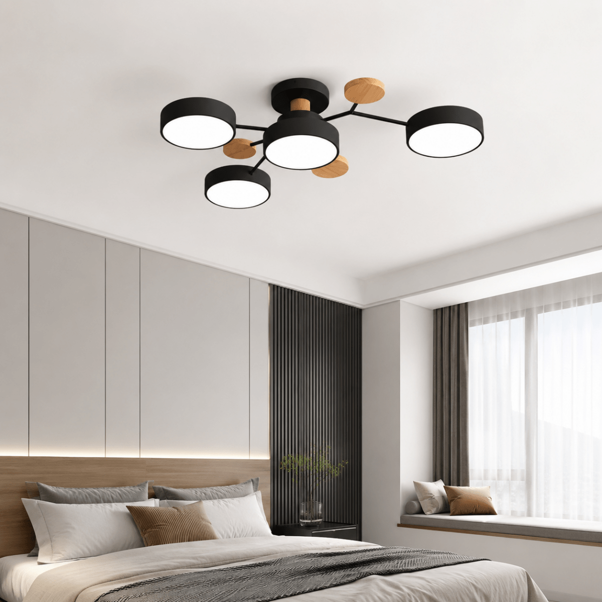 CEILUX Rund LED-loftlampe i minimalistisk moderne stil